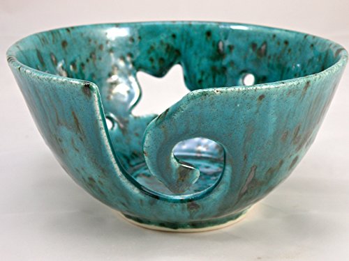 Large Pottery Yarn Bowl Knitting Bowl Crochet Bowl Lead free Glaze