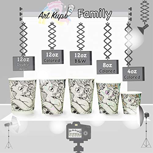 Art Kups is a brand that offers a pack of 50 disposable 4 oz paper cups designed for various purposes. These small cups are ideal for use in bathrooms, as mouthwash cups, and even as paper shot cups for coffee or alcohol. They are also perfect for serving mini ice cream portions and drinks for kids.