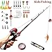 Kids Fishing Pole 55 inches Light Weight Durable Baitcast Beginner Fishing Pole with Tackle Box Easy for Boys and Girls (Full Combo)