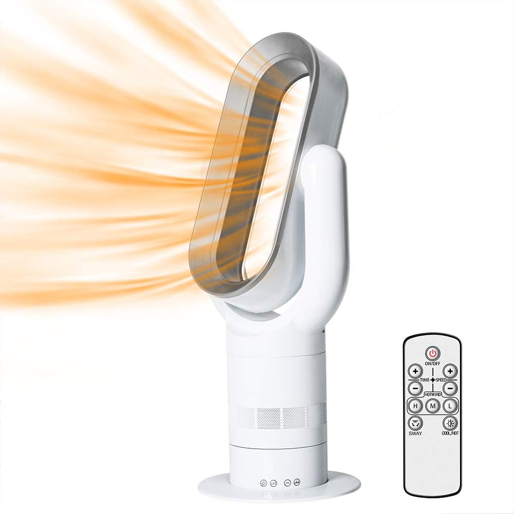 Electric Fan Heater Leafless Heater Easy to Use and Install Hot & Cool