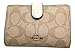 Coach Signature PVC Medium Corner Zip Wallet Light Khaki Chalk F23553