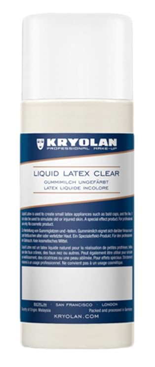 Amazon Com Kryolan 2541 Liquid Latex Clear 100ml Special Effects Makeup Professional Grade Beauty
