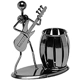 Decorative Pen Organizer / Pencil Holder with Metal Man Playing Eastlion Guitar