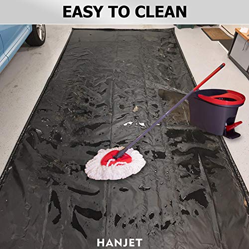 Hanjet Garage Car Floor Mat Containment Garage Mat for Oil, Winter Snow, Mud, Rain 7' 9" x 16