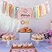 Vansolinne Donut 1st Birthday Party Decorations Kit, Sweet One High Chair Banner Donut Grow Up Photo Booth Props Party Supplies Cake Topper First Birthday Gifts and Souvenir for Baby Girl
