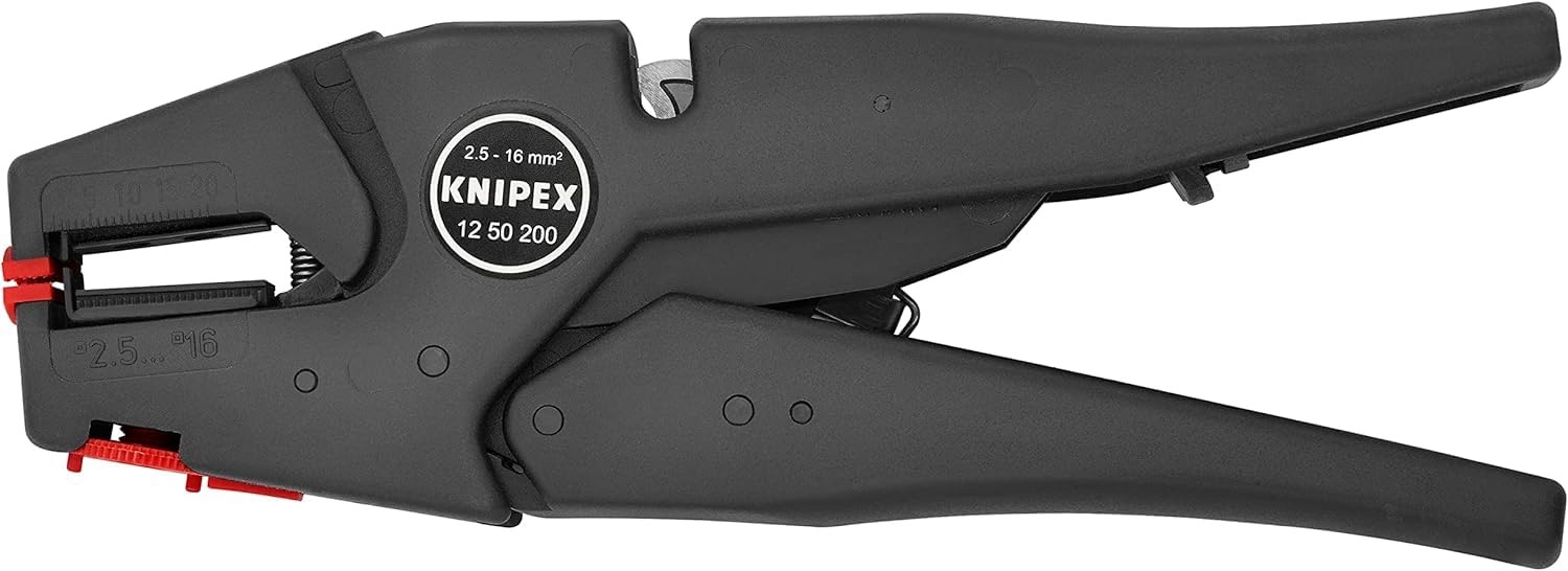 KNIPEX 12 50 200 Self-Adjusting Insulation Stripper 200 mm