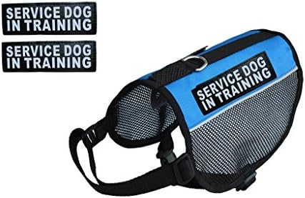 Service Dog in Training mesh Vest Harness Cool Comfort. Purchase Comes with 2 Reflective Service Dog in Training Removable Patches. Please Measure Your Dog Before Ordering