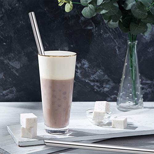 1pc Edelstahl Strohhalme Smoothies Wiederverwendbare Metall Trinkhalme 0,5 Zoll Breite 9,5 Zoll Lang Straw Für Saft… – Bild 4