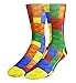 Mens Crazy Fun Cool 3D Print Colorful Athletic Novelty Crew Tube Socks,Le