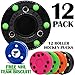 Green Biscuit Roller Hockey Puck 12 Pack Multi Color - Get NHL Puck/GB Sticker