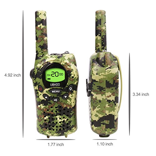 Kids Walkie Talkies, UOKOO Walkie Talkies for Kids 22 Channel FRS/GMRS Two Way Radio Up to 3KM UHF Handheld Walkie Talkies, Toys for 5-year old Boys, Gifts for 7-year Old Boys and Girls