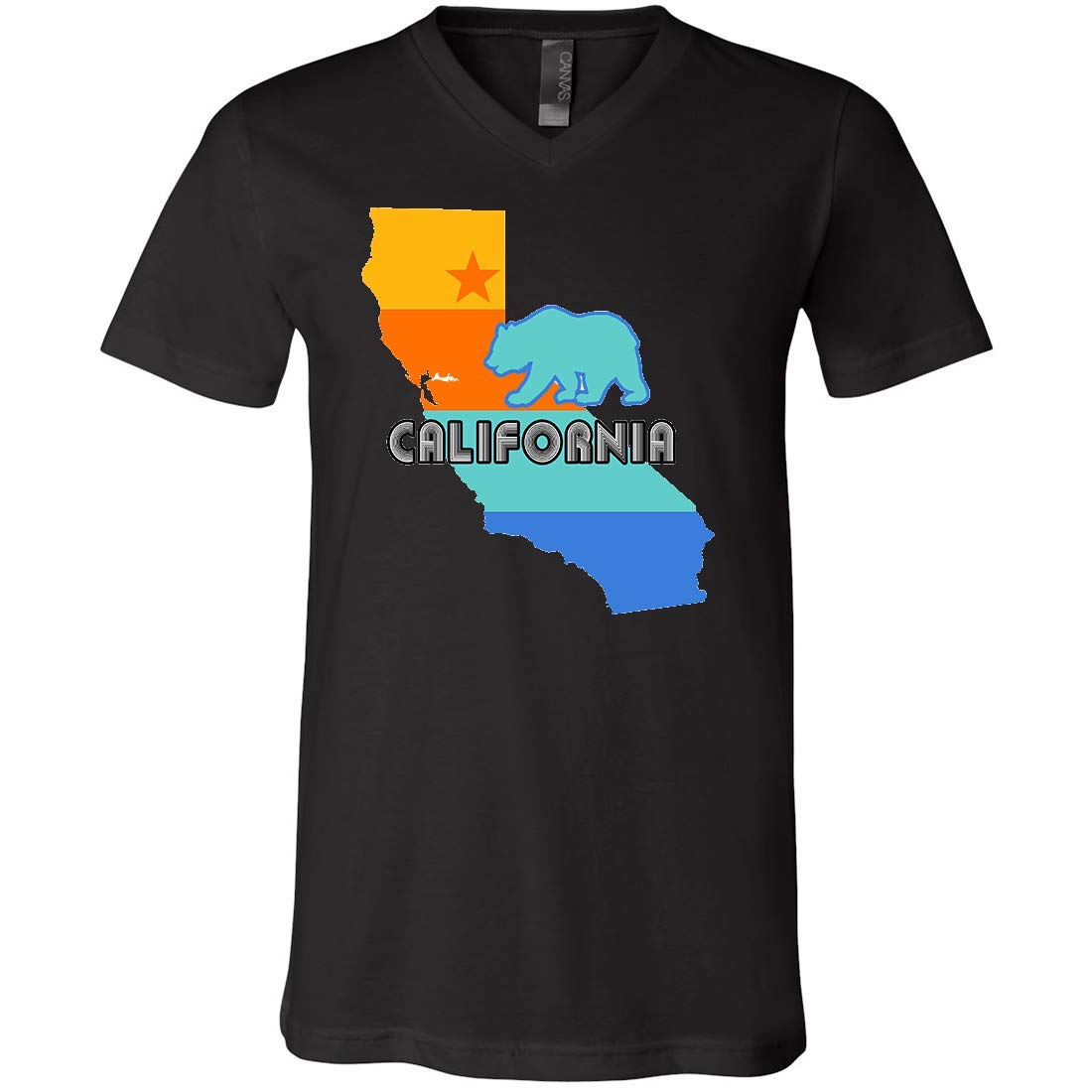 Dolphin Co California Bear State Stripes Asst Colors T Shirt