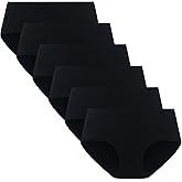 POPKOK Teen Girls Cotton Underwear Mid Waist Brief Panties 6 pack