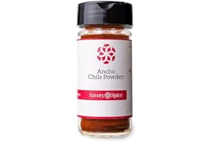 SAVORY SPICE SHOP Savory Spice Ancho Chile Powder - Ancho Chili Powder for Moles, Tamales, Sauces, Salsas & Enchiladas | Ground Ancho Chili Powder Spice (Medium Jar - Net: 2.25 oz)
