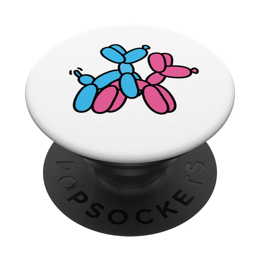 Balloon artist, balloon twister, mating dogs balloon animal PopSockets Swappable PopGrip