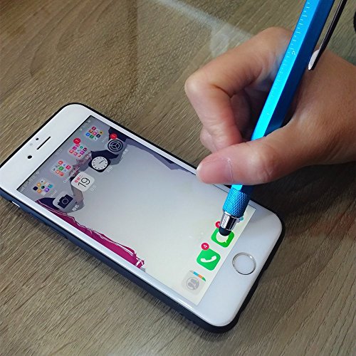 Shulaner 7 in 1 Tech Tool Ballpiont Pen with Ruler, Bottle Opener, Phone Stand, Ballpoint Pen, Stylus and 2 Screw Driver, Multifunction Tool Fit for Mens Gift, Blue - Thumbnail 6