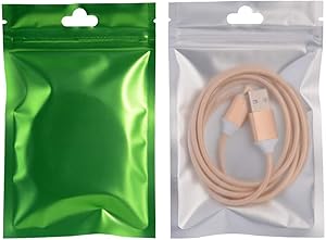 100Pcs Aluminum Foil Mylar Bags Matte Translucent Clear Front Plastic Ziplock Bags with Hang Hole Tear Notch Zipper Pouch Food Saver Bag Long Term Food Storage Packaging 3.9x7in (10x18cm)