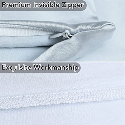 Luxqua Silk Throw Pillow Covers Set of 2, Ultra Soft Square Cushion Covers for Sofa, Bedroom and Car, Wrinkle Fade Resistant Decorative Throw Pillow Shams with Zipper (16\