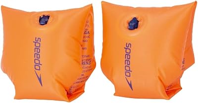 Speedo Inflatable Swimming Armbands Unisex Orange 6-12 yrs Learn to Swim