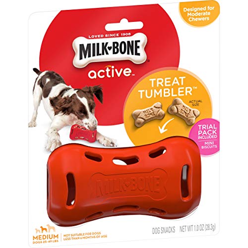 MilkBone Active Treat Tumbler, Interactive Dog Treat Dispensing Dog