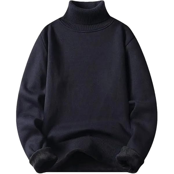 Haitpant Winter Oversized Turtleneck Sweater Men Knitted Solid