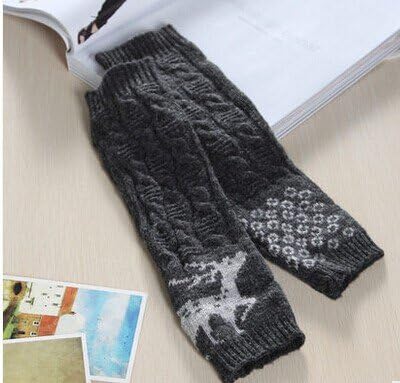 Tian Handwarmer Knitting Reindeer Halb Bedeutet Wollhandschuhe Lange Armel Grau Amazon De Kuche Haushalt