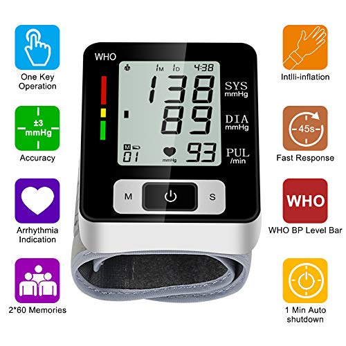 Blood Pressure Monitors, Fully Automatic Accurate Digital Wrist BP