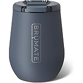 BrüMate Uncork'd 14oz 100% Leakproof Insulated Wine Tumbler | Locking Lid | Insulated Stainless Steel Wine Glass | Perfect For Travel & Outdoors | BPA-Free (Nightfall Blue)