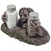Graveyard Zombie Glass Salt and Pepper Shaker Set Figurine Sculpture Halloween Decoration & Decorative Bar or Kitchen Tabletop Accent and Gothic Gifts