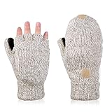 Vbiger Winter Gloves Warm Wool Mittens With Mitten Cover