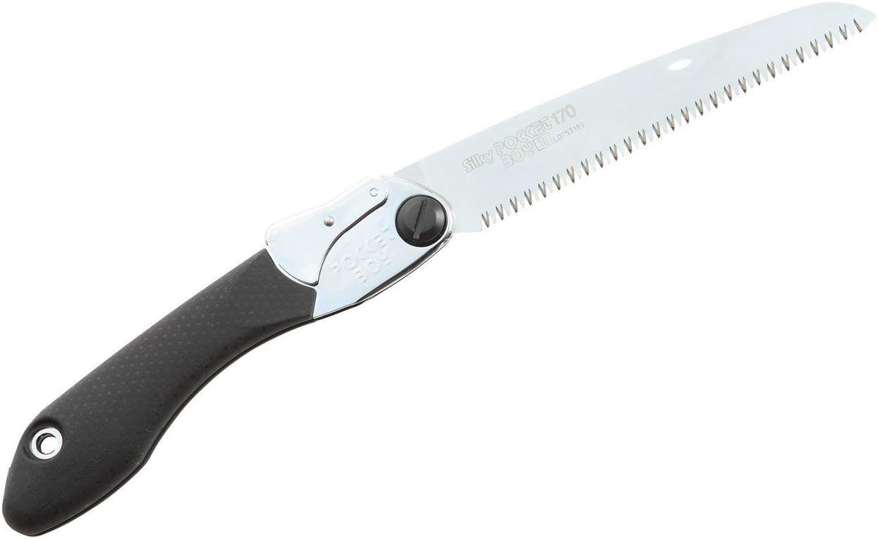 Silky Folding Saw 170 mm, Gomboy, Carbon Steel Blade, Black and Silver