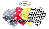 Absorbent Drool Baby Bandana Bibs by OnTheGoBaby, Perfect Shower Gifts 4 Pack Set with Snaps, Soft and Stylist Cute Infant Accessories with Free Pacifier Clip for Feeding Teething and Drooling