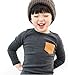 Weixinbuy Toddler Kid Cotton Long Sleeve Pocket Pullover Shirt Top Grey