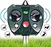 Solar Ultrasonic Animal Repellent Outdoor- Waterproof Garden Deer Away Repeller for Trees, Solar Powered Motion Sensor Activated Rodent Deterrent Anti Squirrel, Cat, Rabbit - Racoon, Skunk Device