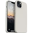 RAIZUS Compatible with iPhone 13 Case, Silicone Phone Case with Slim Shockproof Soft Anti-Scratch Microfiber Lining, 6.1 inch, White Stone