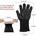 BBQ Grill Gloves [1472℉ NEWEST] EN407/EN420 CE Heat Resistant - Oven Silicone Glove Fireproof for Smoker Baking - High-temp Barbecue Grilling Potholders - Heat-insulated Cooking Mitt, X-Long
