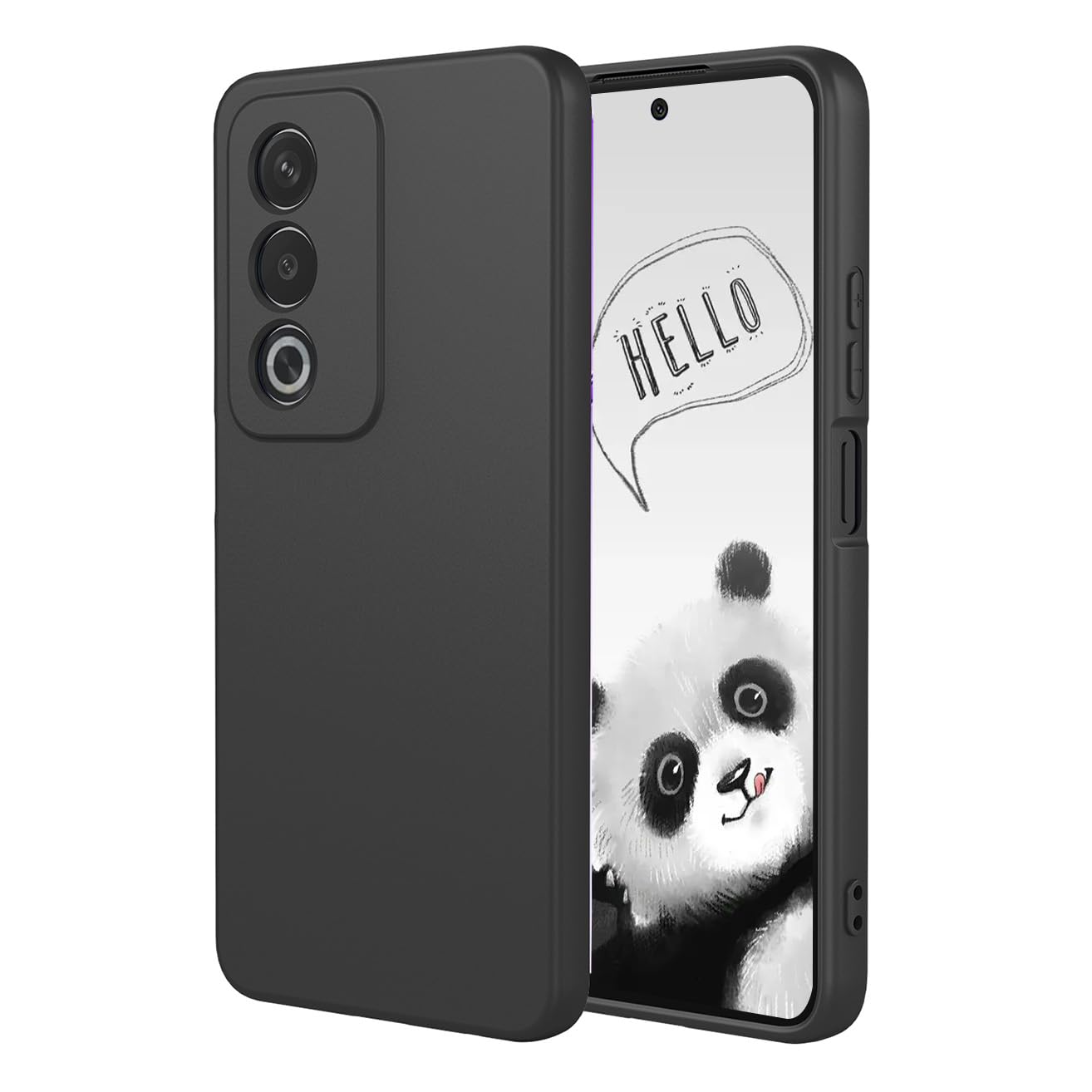 YUEQIAN Case for OPPO A80 5G, Ultra Slim Soft Silky Liquid Silicone Shockproof Cover, Anti-Scratch Microfiber Lining Skin-friendly TPU Gel Rubber Case. Black