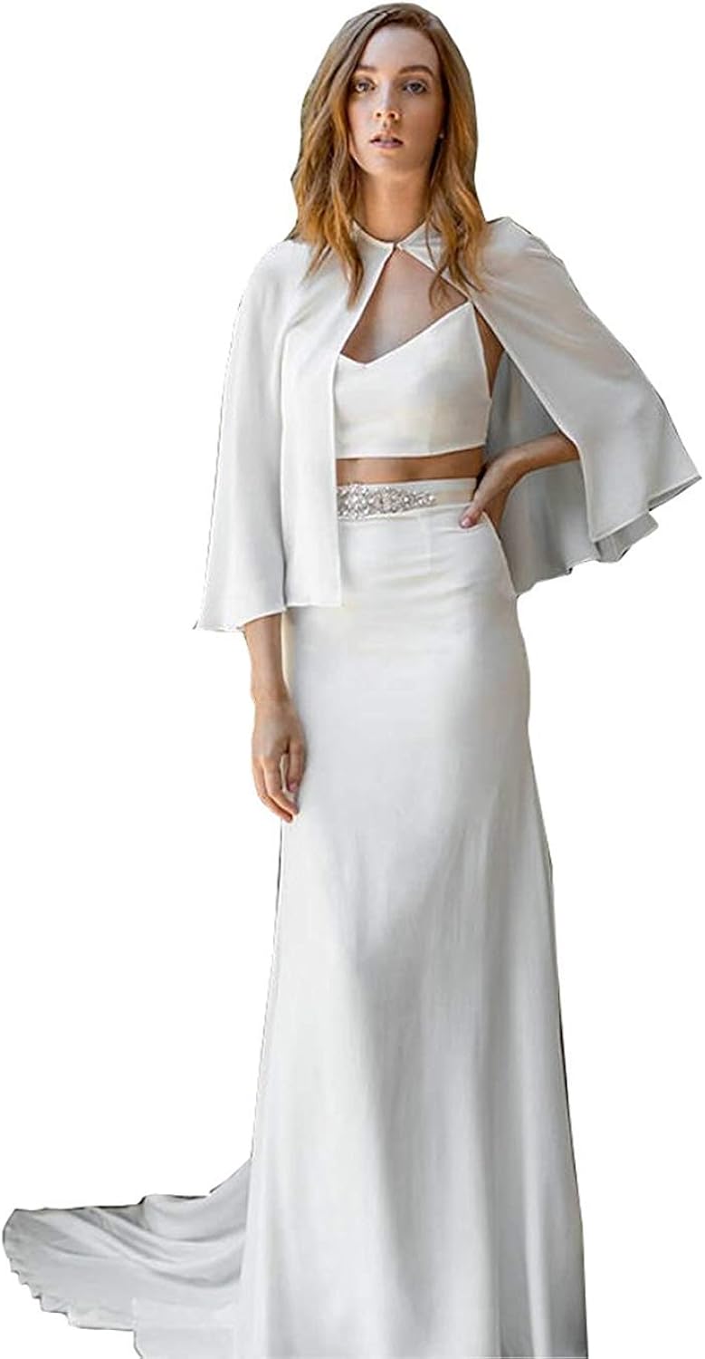 chiffon wedding cape