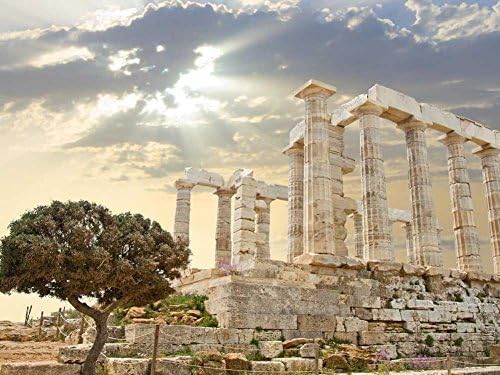 Colors of Rainbow Rainbow Snail Canvas Prints - fabulous ancient greek ruins Oil Painting On Canvas Modern Wall Art Pictures For Home Decoration (24 x 36 inch,Frameless)