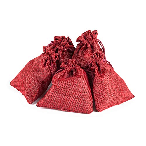 Pajoma 50211.0 Sacchetti di Iuta, 24 pz, Rosso