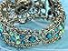 Alilang Vintage Inspired Flower Dragonfly Blue Bangle Cuff Bracelet