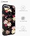 iPhone 7 Plus Case iPhone 8 Plus Case ADCOOG[Flowers] Three Layers Heavy Duty Shockproof Soft Silicone Anti-Scratch Anti-Fingerprint Hard PC Hybrid Protective Case for iPhone 7/8 Plus(Black+Flower2)