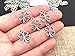 ALIMITOPIA 100pcs Four Leaf Clover Lucky Charms Pendents for DIY Crafting Bracelet Necklace Jewelry Making Accessories(Antique Silver)