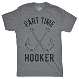 Crazy Dog T-Shirts Mens Part Time Hooker Tshirt Funny Outdoor Fishing Tee for Guys