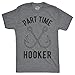 Crazy Dog T-Shirts Mens Part Time Hooker Tshirt Funny Outdoor Fishing Tee for Guys