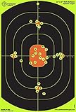 Splatterburst Targets - 12 x 18 inch Bullseye Reactive Shooting Target - Shots Burst Bright Fluorescent Yellow Upon Impact - Gun - Rifle - Pistol - Airsoft - BB Gun - Pellet Gun - Air Rifle (50 Pack)