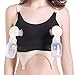Hands-Free Nursing Bra Accessory, Strapless Pumping Bra Attachment by Momcozy - Pairs w/Clip and Pump Bras for Breast Pump of Medela, Lansinoh, Ameda, Spetra, Evenflo (Black, Medium)