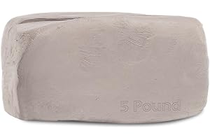 ReArt High Fire Pottery Clay Beige 5LBs Cone 06-10 for Wheel Throwing and Hand Building Pottery Clay for Sculpting All-Purpose Modeling Clay (5LB)