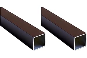 Kwweeoo Brown Aluminum Square Tubing 2Pcs 20mm x 20mm x 800mm Long Wall Thickness 1mm, 2 Pack 0.8 inch 0.8" Aluminum Square Tube Brown Color 0.8 x 0.8 x 0.04 x 31.5" inch (Appr)