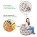 Stuffed Animal Storage Bean Bag XXL – 100% Cotton Canvas Plush Toy Organizing Bag, Machine Washable (38”,Flowers) Comfortable & Soft Seat for Nursery | Stylish Chair/Ottoman/Pouf for Boys & Girls